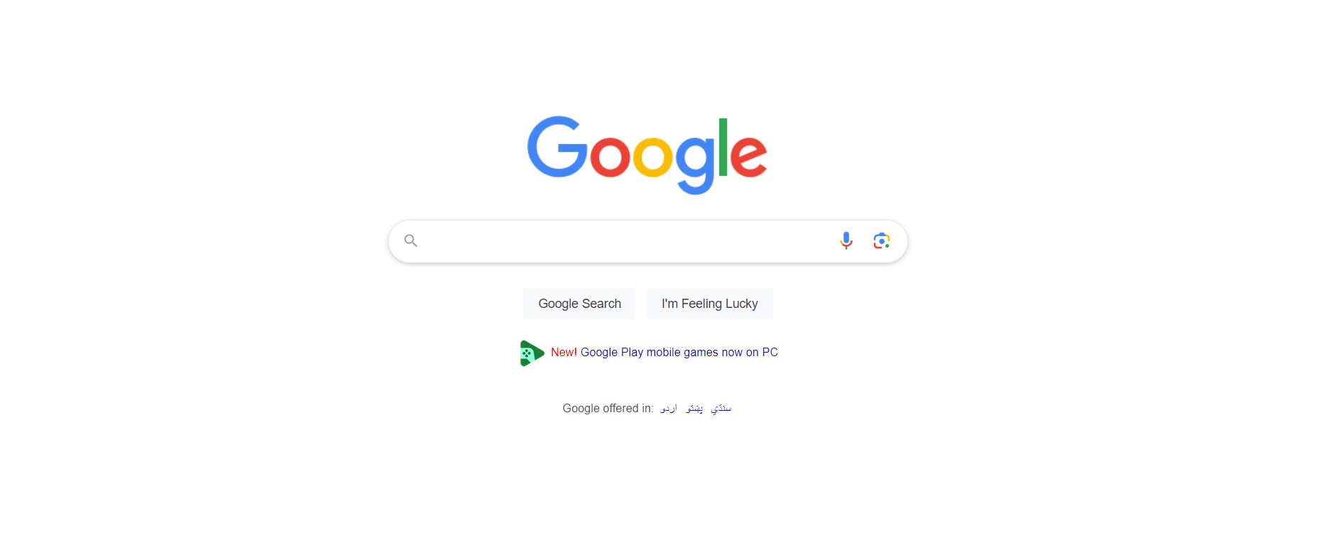 Google's Homepage