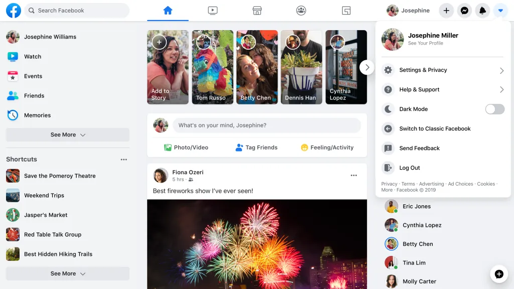 Facebook's Website
