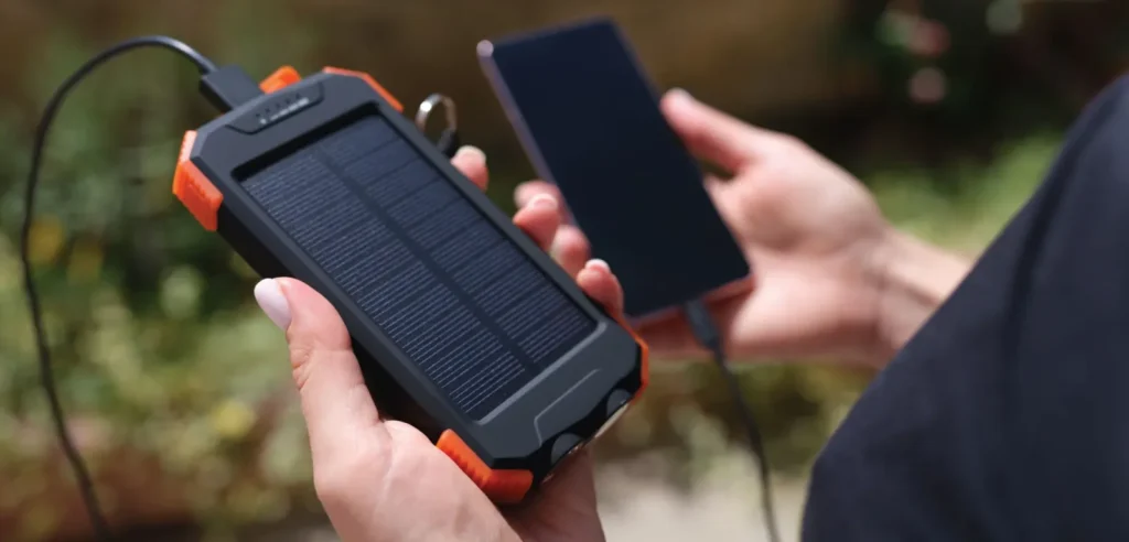 Solar-Powered Phone Charger: solar powered gadgets