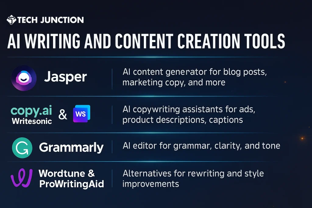 AI Writing and Content Creation Tools: best AI Productivity Tools