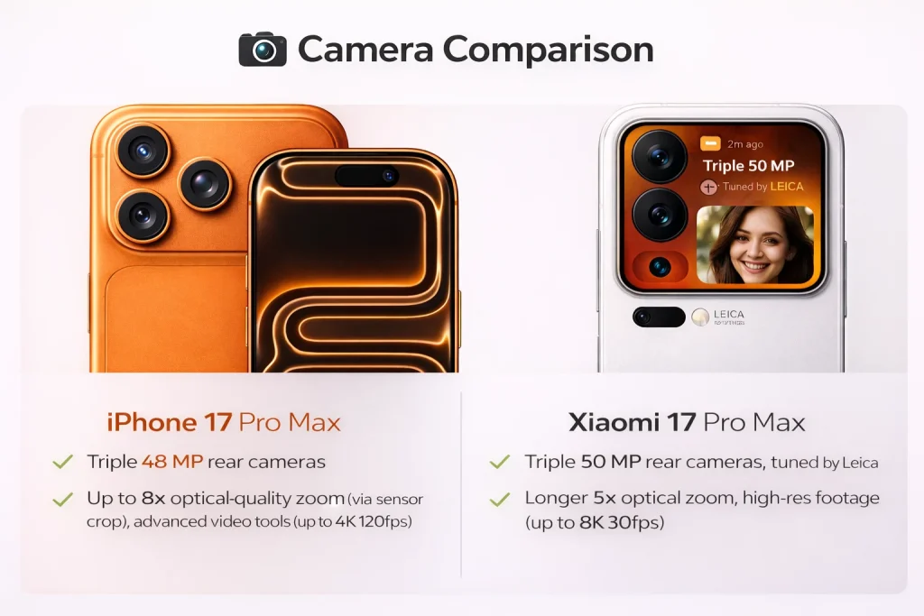 Xiaomi 17 Pro Max vs iPhone 17 Pro Max Camera Comparison