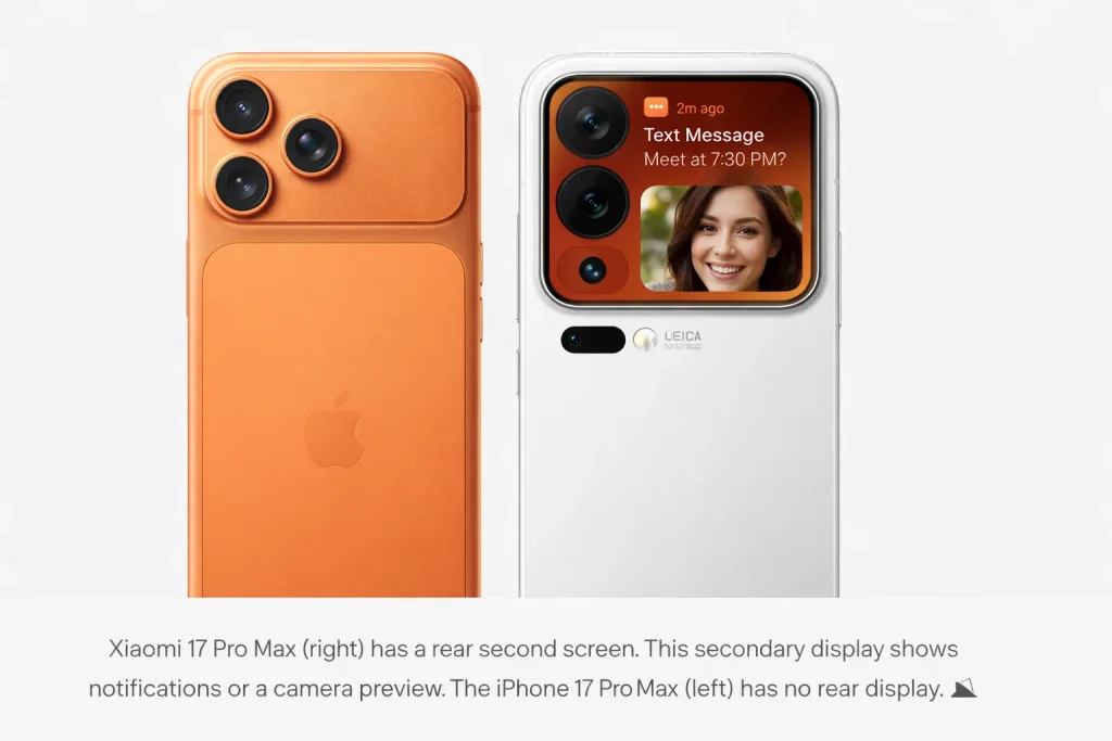 Xiaomi 17 Pro Max vs iPhone 17 Pro Max Design and Build Quality