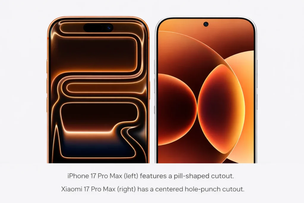 Xiaomi 17 Pro Max vs iPhone 17 Pro Max Display Comparison