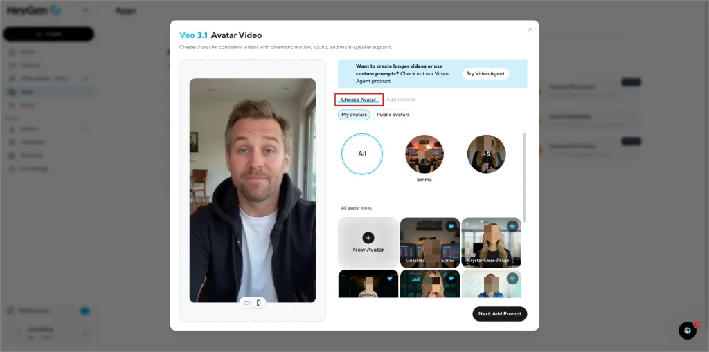 How to generate AI Videos Using Google’s VEO 3 in HeyGen Step 3